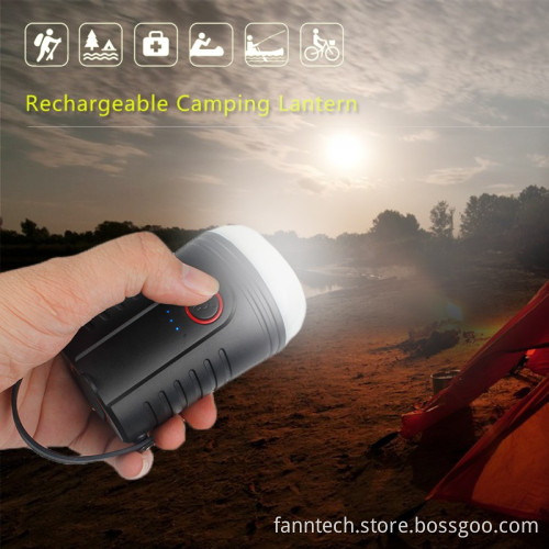 2-in-1 LED Camping Lantern with 4000mah Power Bank for Hiking & Illumination & Phone Charging